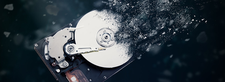 Destruction and shredding of hard drive by Reclamere