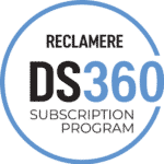 A logo showing a blue circular outline around the words Reclamere DS360 Subscription Program