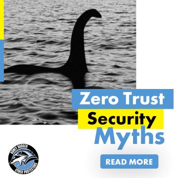 An image of the mythical Loch Ness Monster is shown with the words "Zero Trust Security Myths - Read More" and the Reclamere logo.